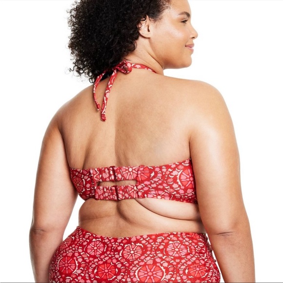 NWT Rhode for Target Zinnia Floral Print Bandeau Halter Bikini Top - Picture 3 of 7